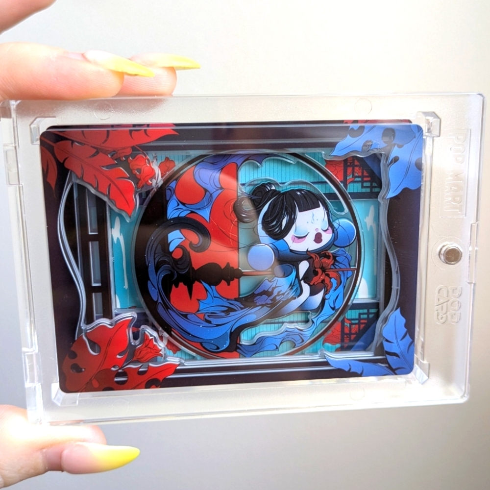 Pop Mart Skullpanda Card Colorful Art in Protective Case - The Pricket Design